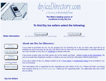 Tablet Screenshot of dryicedirectory.com